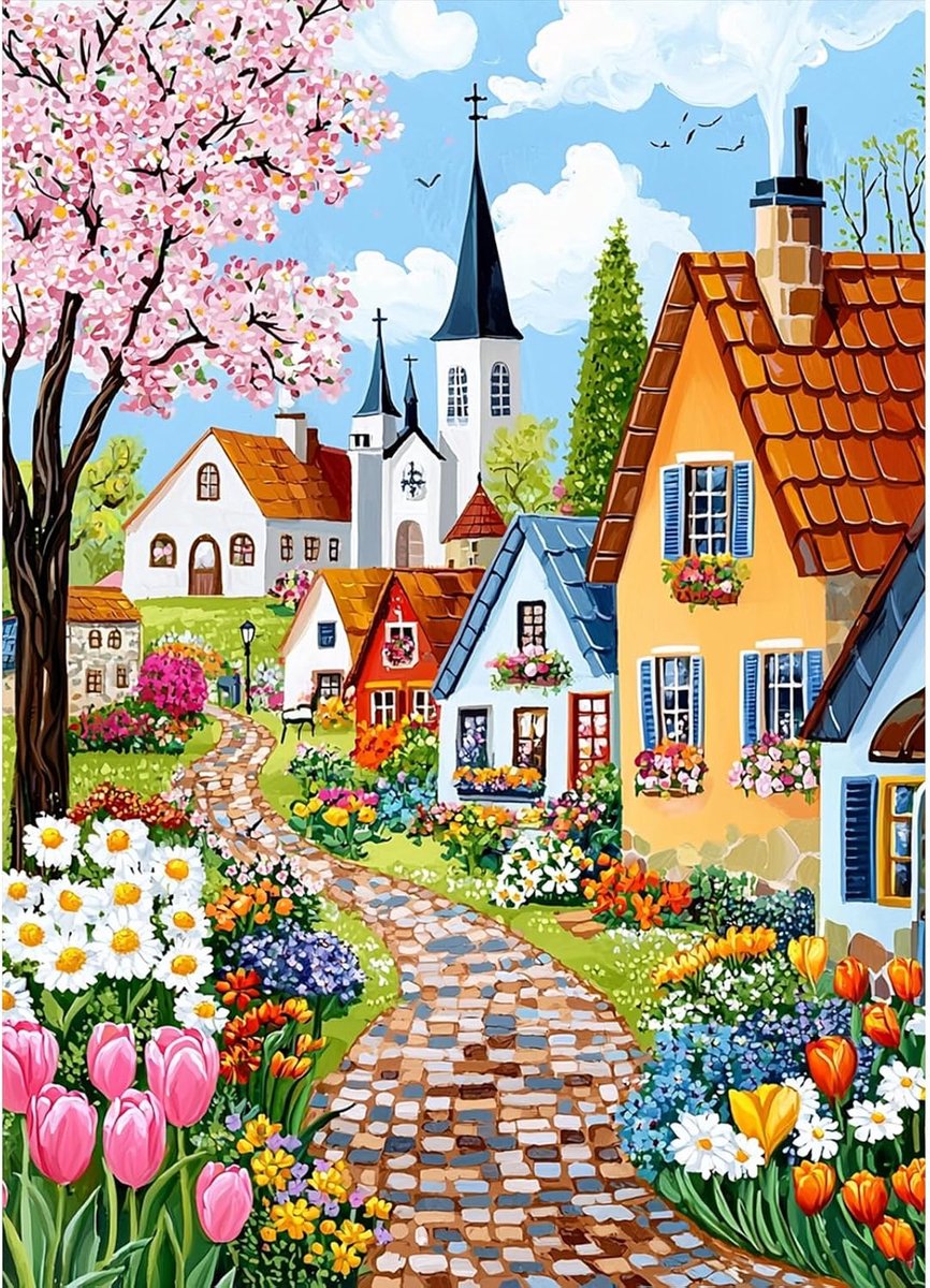 Doe-het-zelf huis diamond painting kits voor volwassenen, bloemen diamant schilderij volledige boor kristal afbeeldingen, 5D diamantschilderij complete set, diamant steek kruis muur huis