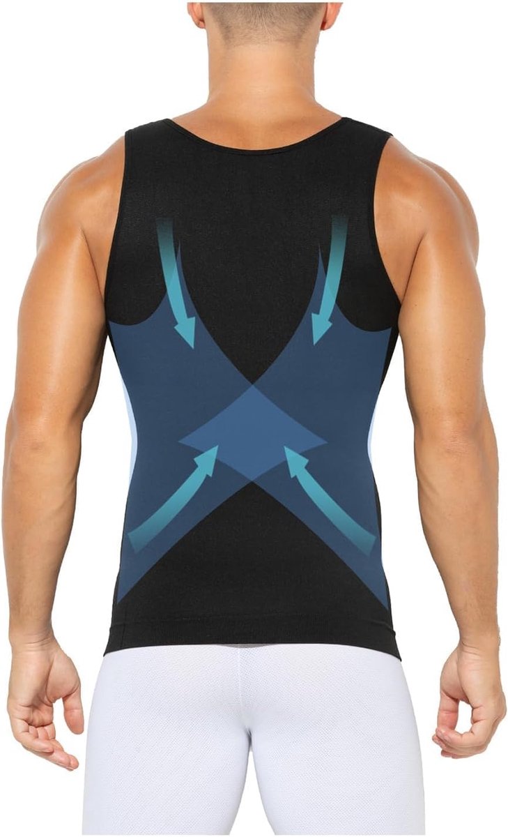 Kevin Heren compressieshirts Athletic Shapewear mouwloos basislaag onderhemd functionele shirts heren tank tops voor mannen bovendeel