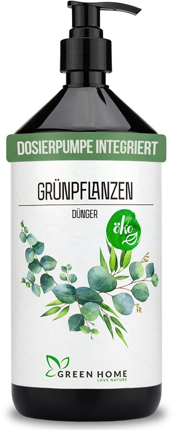 Green Home Love Nature DGR10001 - Vloeibare meststof voor kamerplanten - 1 liter met doseerpomp - NPK 7 3 5