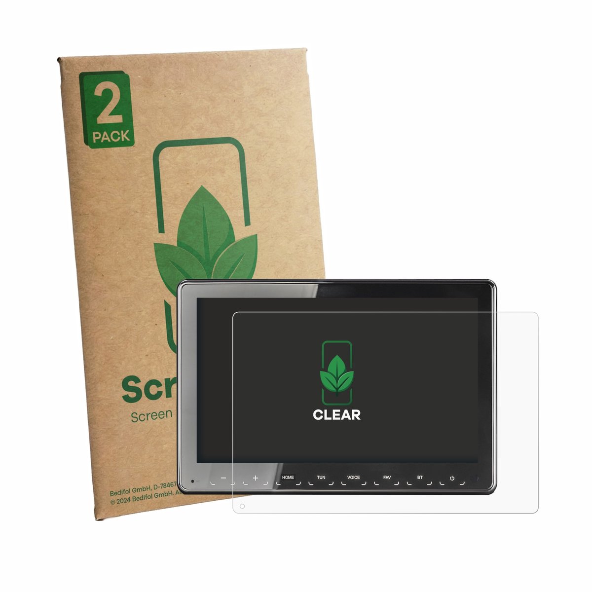 2 Stuks Screenprotector voor Zenec Z-N975 - Hoogwaardige Beschermfolie transparant