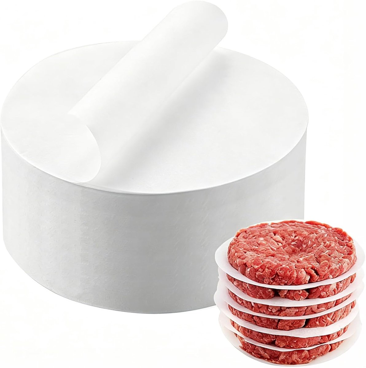 2000 stuks hamburgerpapier, rond, 13 cm, bakpapier, antiaanbaklaag, vellen bakpapier voor burgerpers, vetdicht bakpapier, rond, scheidingspapier, antiaanbakpapier voor hamburgerpers