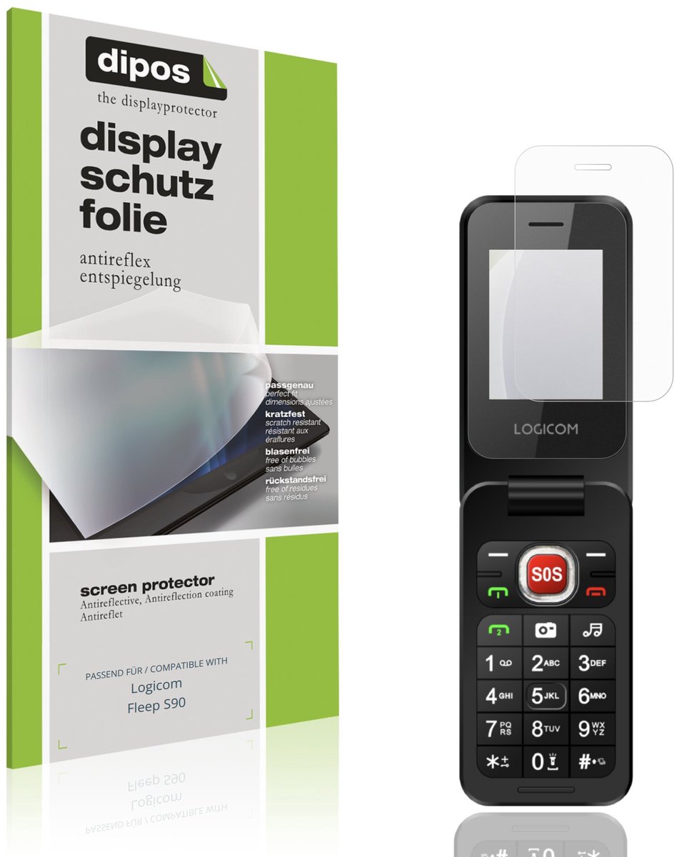 dipos – 4x Matte Beschermfolie geschikt voor Logicom Fleep S90 | Krasbestendige & antireflecterende Screenprotector Ultra-Thin