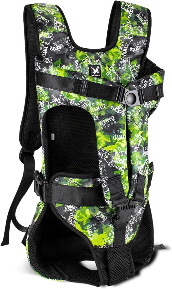 Hondenrugzak - Draagtas Hond - Wandelen Fietsen - Ademend Comfortabel - Tot 16 kg - Junglegroen