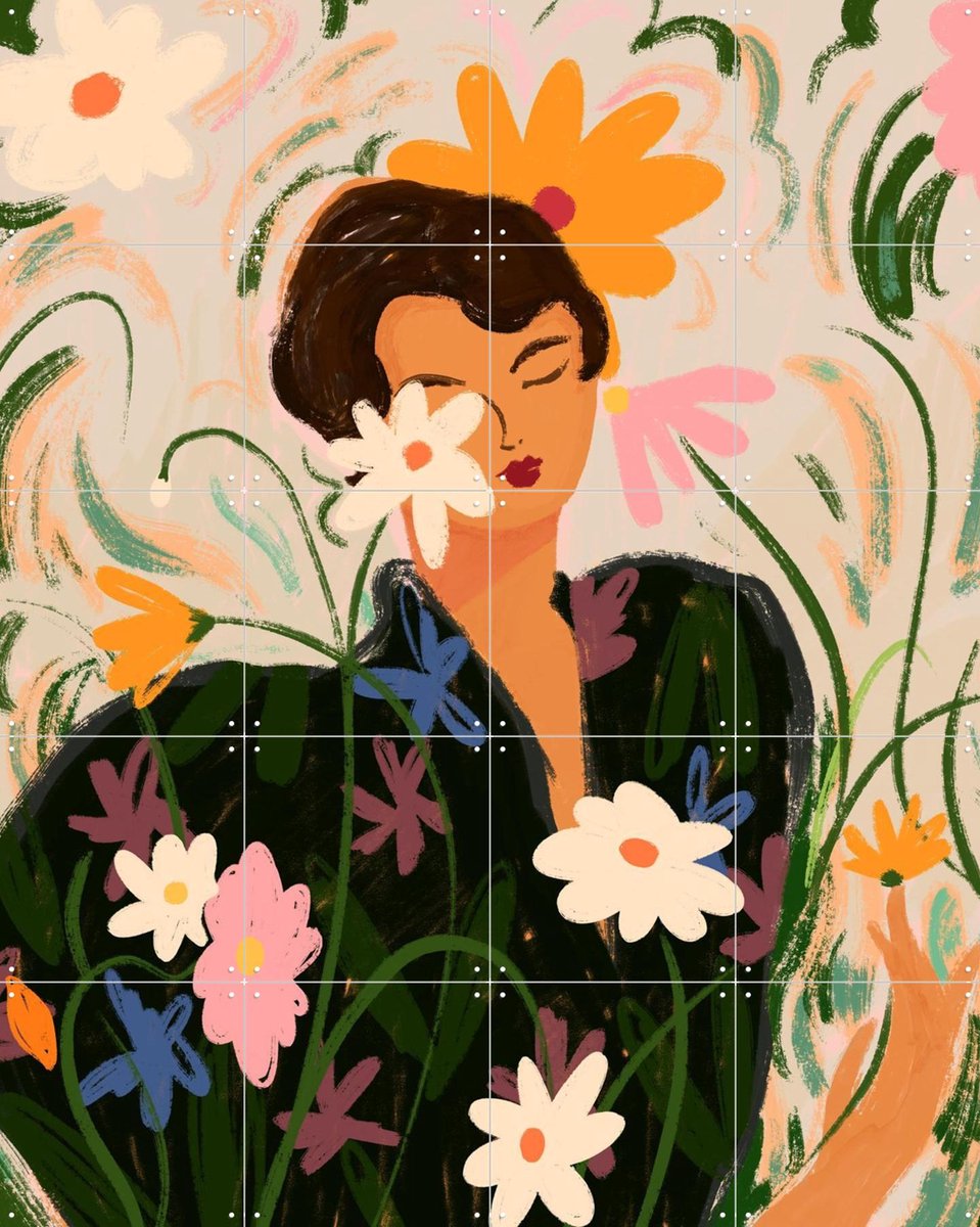 IXXI Fragrance of Springtime, Arty Guava - 80 x 100 cm - Gratis ophangtool - Grote wanddecoratie en posters - Kleurrijk, Pop art, Illustraties