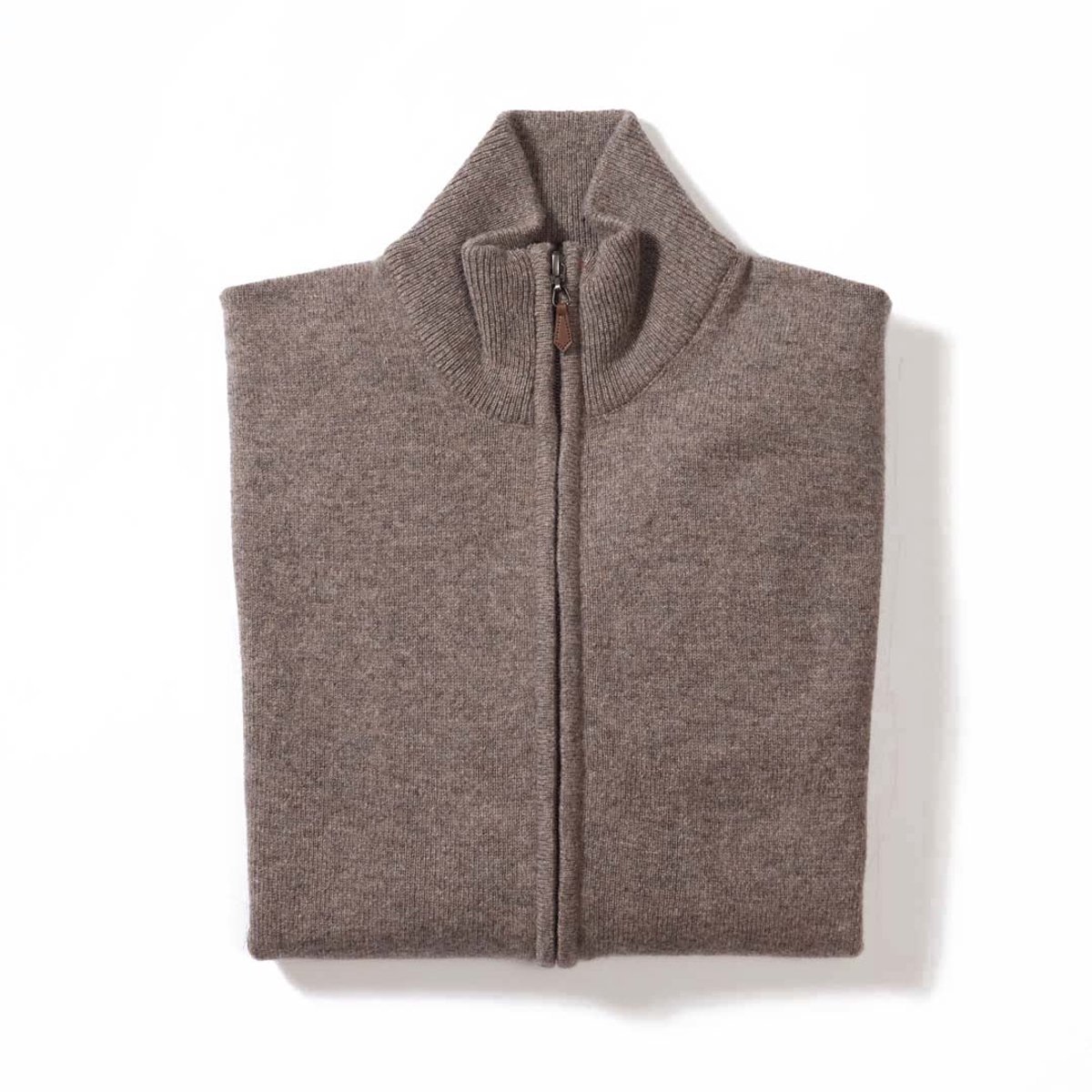 Osborne Knitwear Cardigan met rits - Lamswol - Vole - L