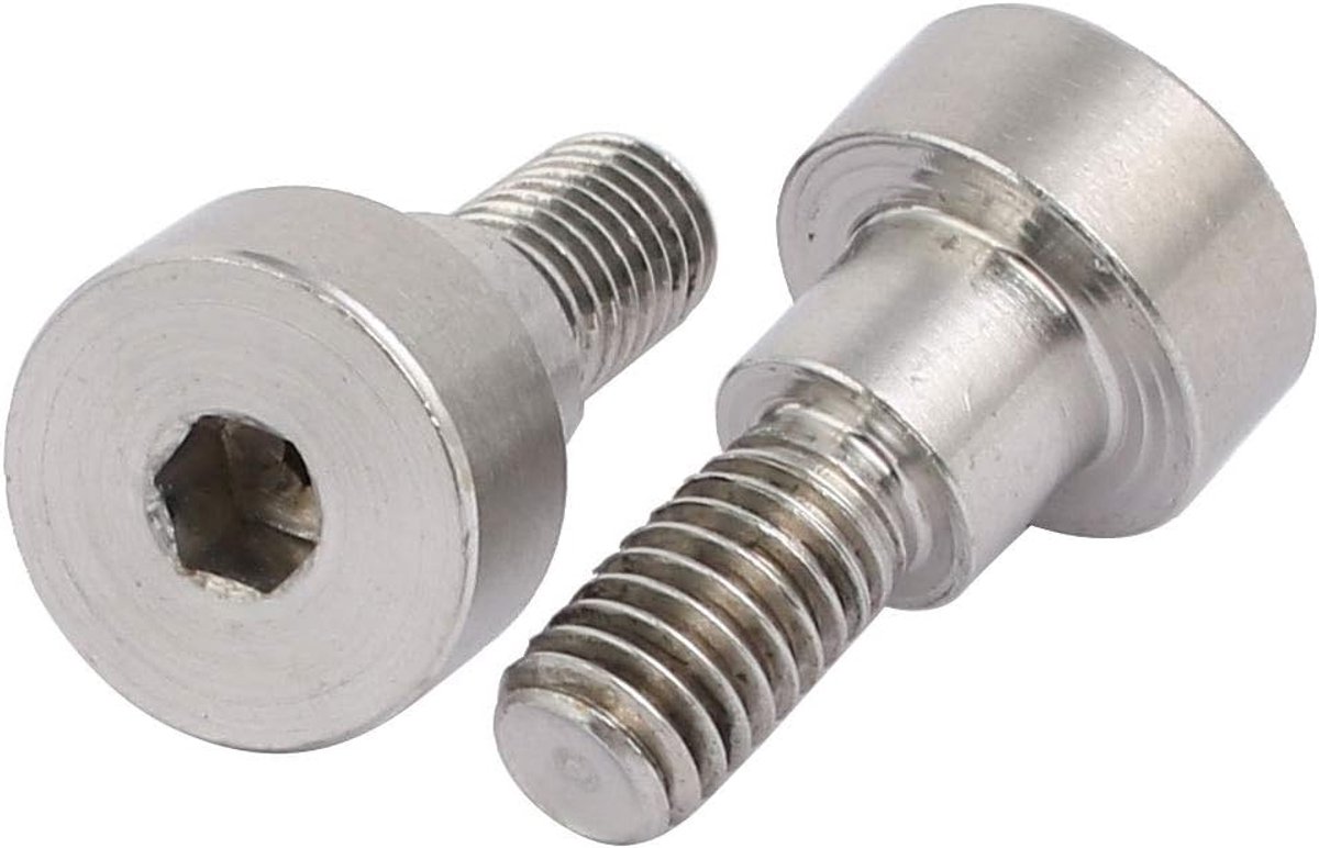 schroeven, schouder, 8 mm, Ø 6 mm, lengte schouder, M6, schroefdraad