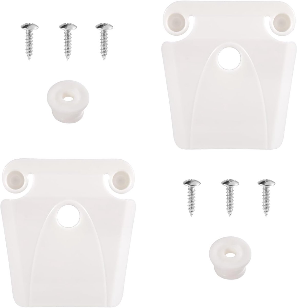 Sluitingen Palen en Schroeven voor Igloo, 2 Kunststof Sluitingen Set 2 Koelbox Palen Vervangende Onderdelen & 6 Schroeven Compatibel met Igloo 50-165 Qt