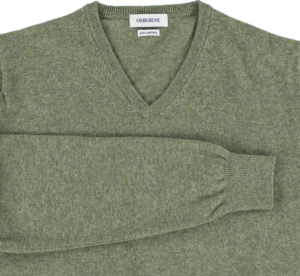 Osborne Knitwear Trui met V hals - Geelong wol - Landscape - L