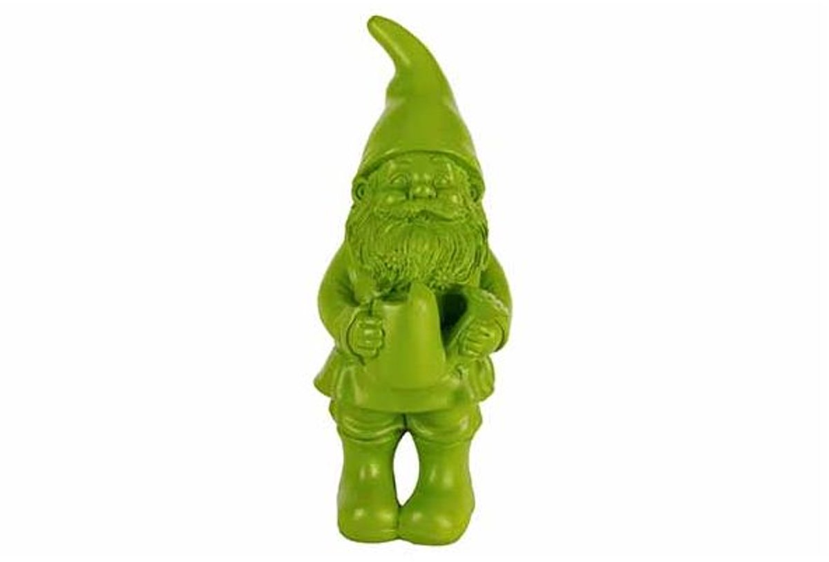 Kabouter Groen 9x9xh24cm Resin