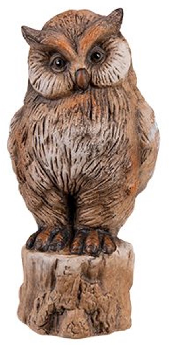 Uil Trunk Bruin 9x9xh19cm Andere Keramie K