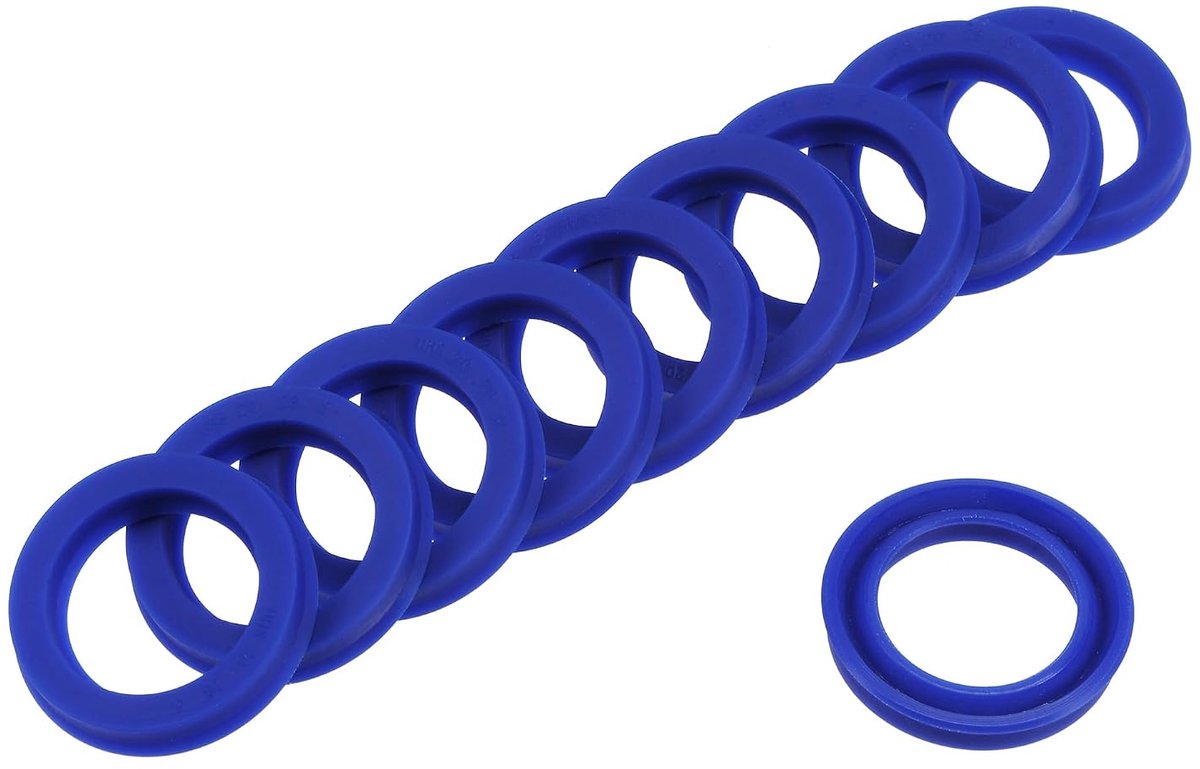 UHS radiaalasafdichtringen, industriële PU-olieafdichtingen voor hydraulische cilinders (blauw, 20 mm ID x 28 mm OD 5 mm breed)