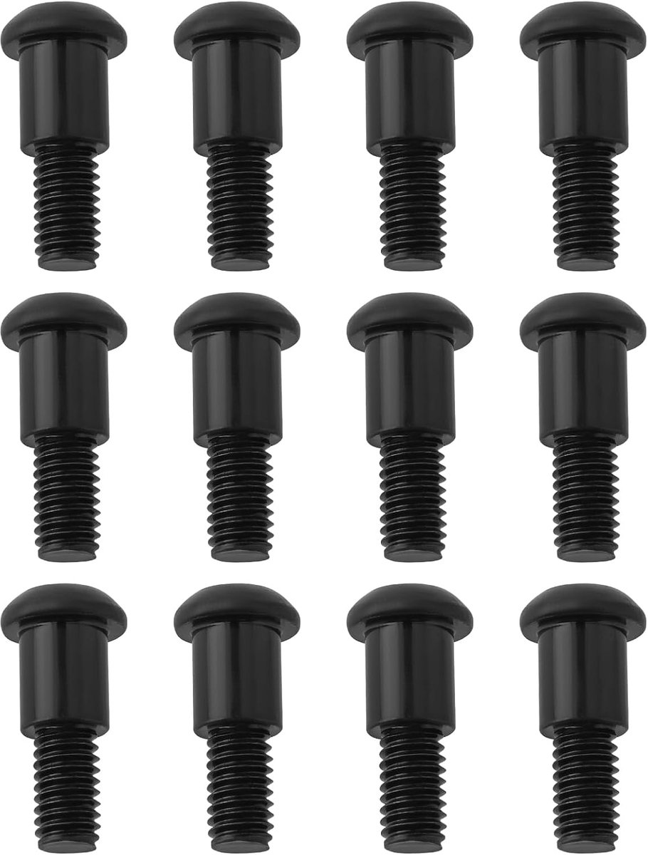 12 stuks zwarte zeshoekige knopkop incisie kingpin asschroeven M3 asschroef compatibel met axiale SCX10 AR44, compatibel met Capra F9 M3 x 4 x 10 mm