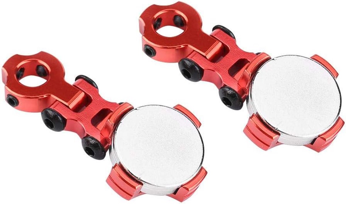 2Pcs RC Car Magnetic Body Post Mount, Metal Magnetic Body Post Mount for/HSP/Redcat/Axial SCX10/D90/HPI RC Car(Red)