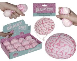 Squishy Brein - 1 exemplaar - Halloween Decoratie - 8 cm groot - Sensorisch speelgoed - Squeeze - Fidget Toy