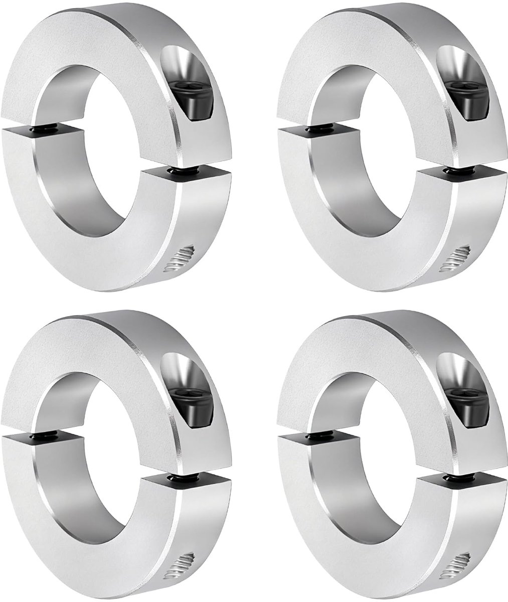 4 stuks instelringen, diepteaanslag dubbele verdeling, 6 mm asklem, schroefklem, 20 mm OD, 8 mm breedte, stop, positiehouder, katrol, machine gereedschap