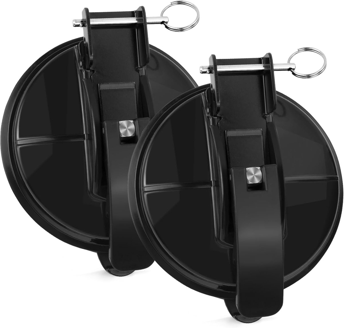 2 stuks luifelhouder, houder voor luifelvoet, luifelvoethouder voor T-Hule-F-iamma en D-OMETIC luifelvoet, compatibel met V-W T6 T5 T4 T6.1 F-ord-N-ugget V-ans camper camper (zwart)
