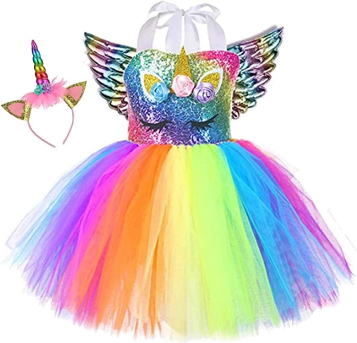 Party Meisjes Eenhoorn Prinses Tutu Jurk voor Meisjes Verjaardagspartij, Halloween, Carnaval Eenhoorn Kostuum, Eenhoorn Thema Aankleden Occasions