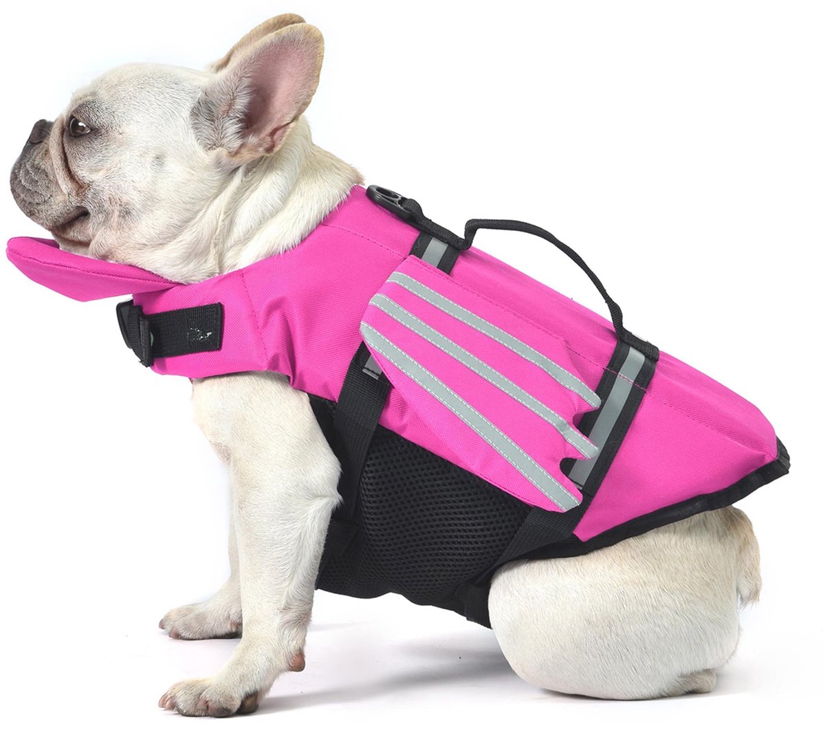 Namajunas - Zwemvest Hond - Zwemvest - Honden Zwemvest - Veiligheidsvest Hond - Drijfvest - Verstelbaar - Met Kinsteun & Handvat - Zwemondersteuning voor honden - Schattige vleugel zwemplank met reflecterende strips - Maat L - Voor zwemmen en roeien