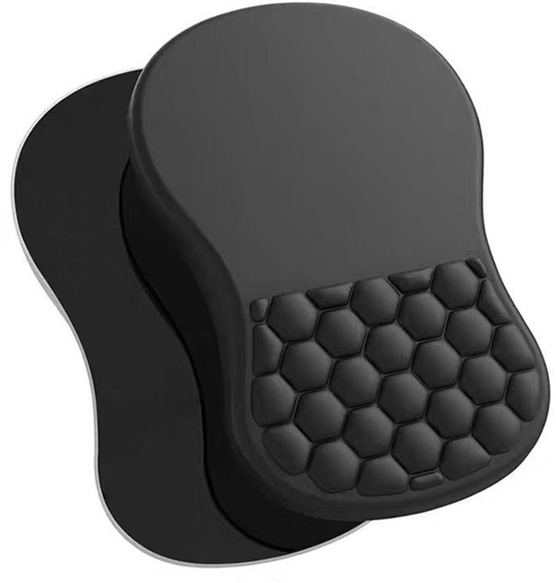 Ergonomische Muismat met Polssteun & Toetsenbord Polssteun Set | Gaming Mouse Pad en Massagedesign, Anti-slip pu Basis, Pijnverlichting, Home Office Bureau Accessoires voor pc Laptop, Zwart