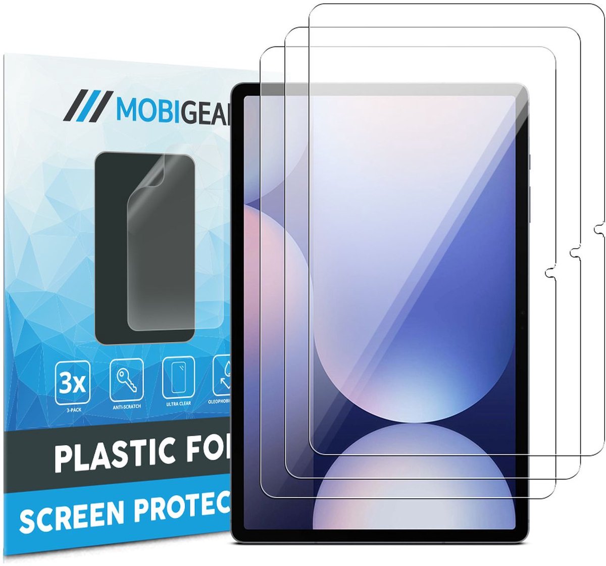 Mobigear Screenprotector geschikt voor Samsung Galaxy Tab S10 FE | Mobigear Screenprotector Folie - Case Friendly (3-Pack)