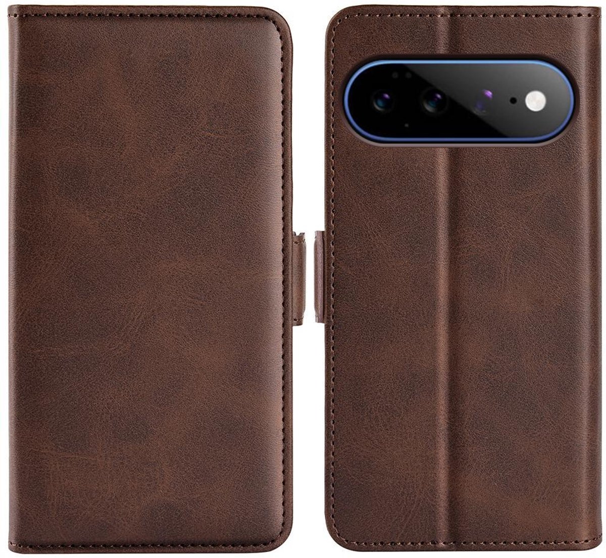 Mobigear Telefoonhoesje geschikt voor Google Pixel 11 Pro XL Hoesje | Mobigear Slim Magnet Bookcase Portemonnee | Pasjeshouder voor 3 Pasjes | Telefoonhoesje voor Pinpas / OV Kaart / Rijbewijs - Bruin