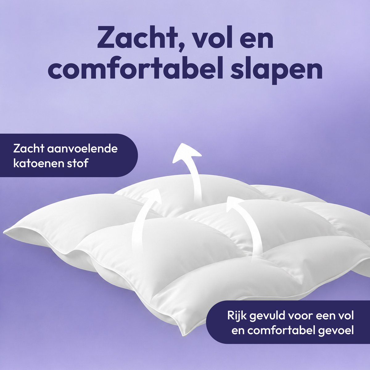 Comfeur Winterdekbed - Luxe donsdeken met Europees Eendendons - Halfdons Dekbed - Ademend Winter Dekbed - Tweepersoons Lits-Jumeaux 220x240 cm thumbnail 2