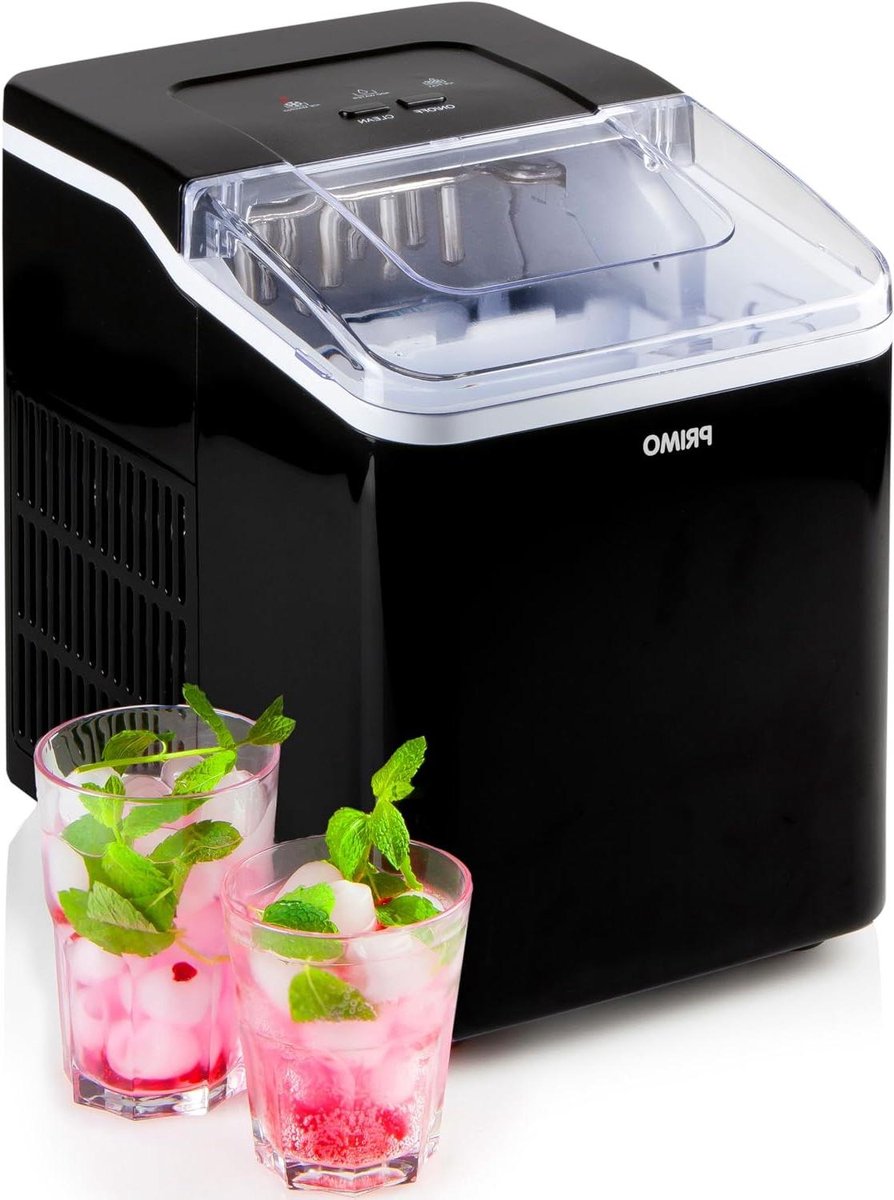 IJsmaker - IJsblokjesmachine IJsmachine - Drankjes Koelen - 9 IJsblokjes Per 8 Minuten - 12kg Per 24 Uur - Zwart