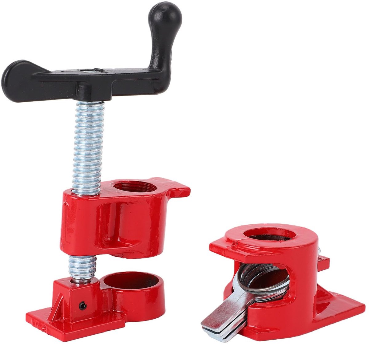 Buisklem 3/4 inch, Houtbewerkingsklem, Buisschroefklemmen, 4 Sets, Houtbewerkingswerkbank