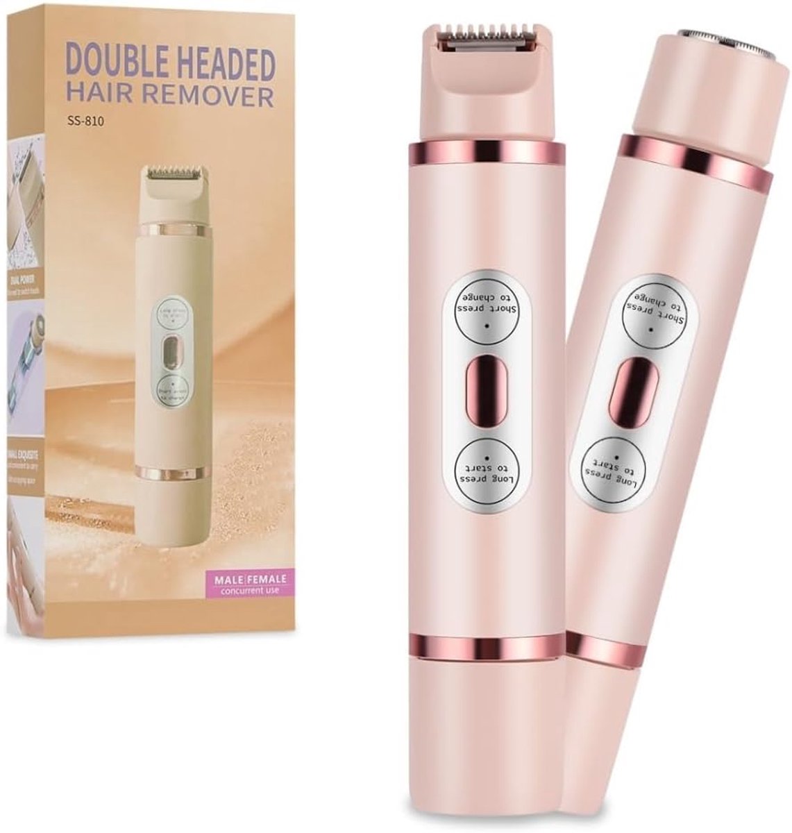 Intiem scheerapparaat voor vrouwen - 2-in-1 dual-head trimmer - IPX7 waterdicht - Draadloos en handig in gebruik - SnelShoppen
