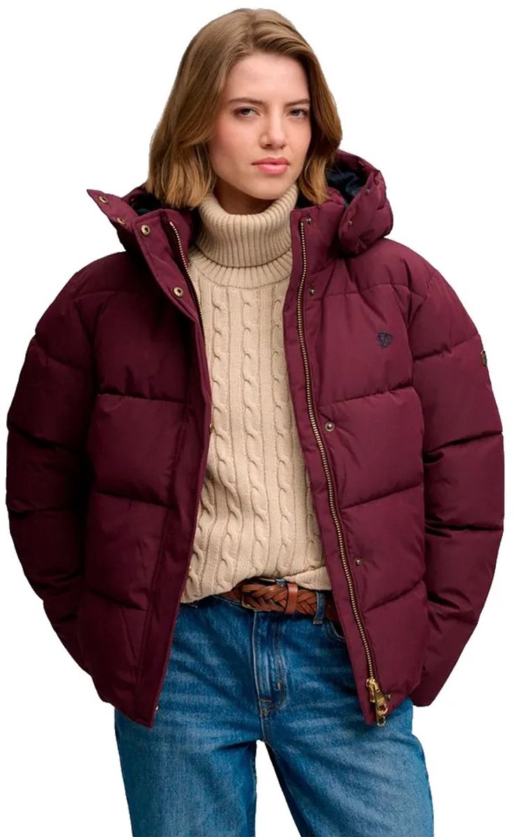 Superdry Premium Gewatteerde Jas Met Capuchon Dames Gewatteerde jassen Paars