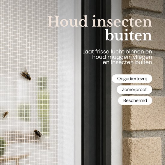 O'DADDY® Deurgordijn Deluxe FIBER - Magnetisch Vliegengordijn - Voor Nieuwbouw en Standaard Deuren - Eenvoudige Installatie - Deurhor Wit - 100x230 cm van Merkloos — afbeelding 3