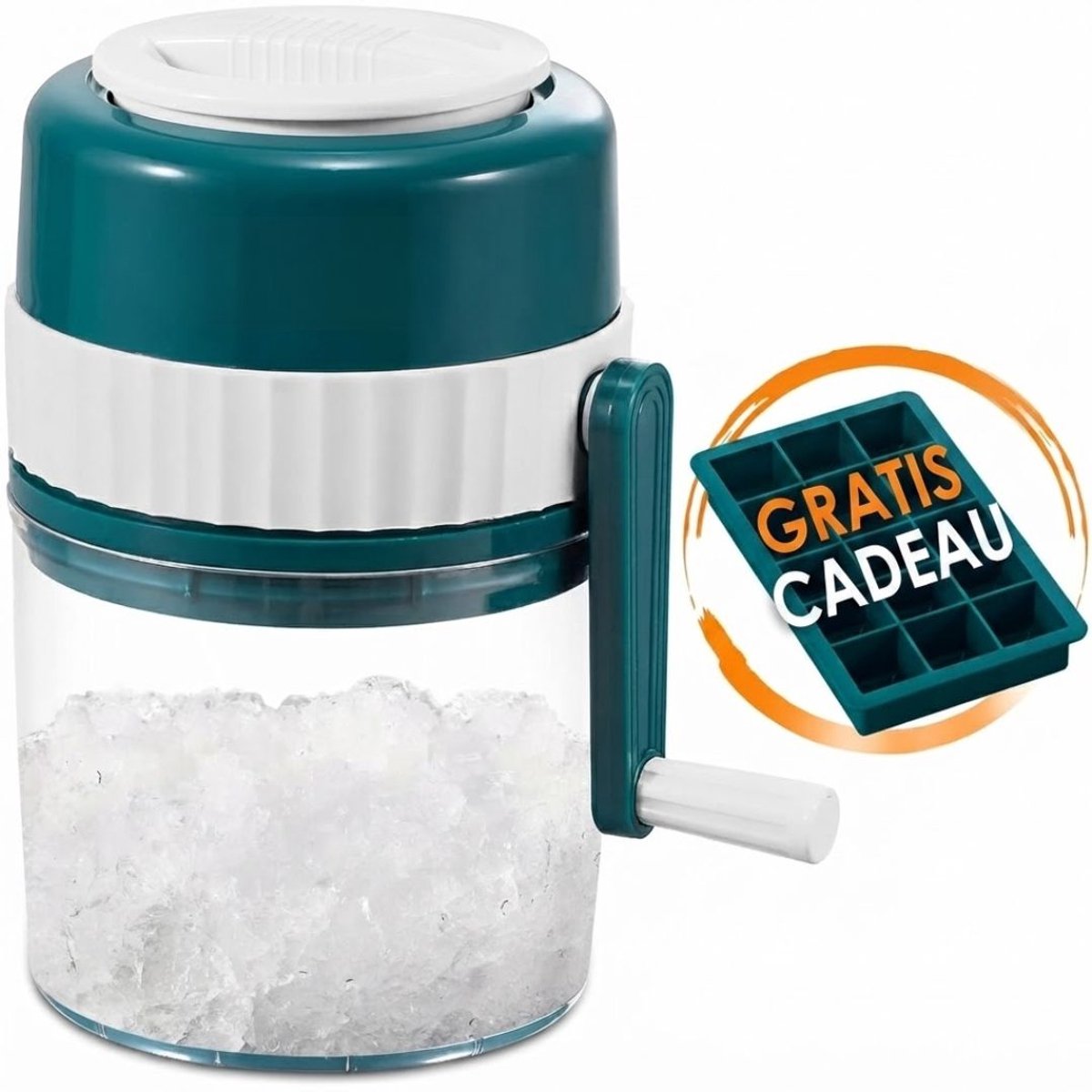 LNMsolutions® Slush Machine - Slush Puppy Maker - Slushy Maker - Wit/Blauw - 12cm x 12cm x 21cm