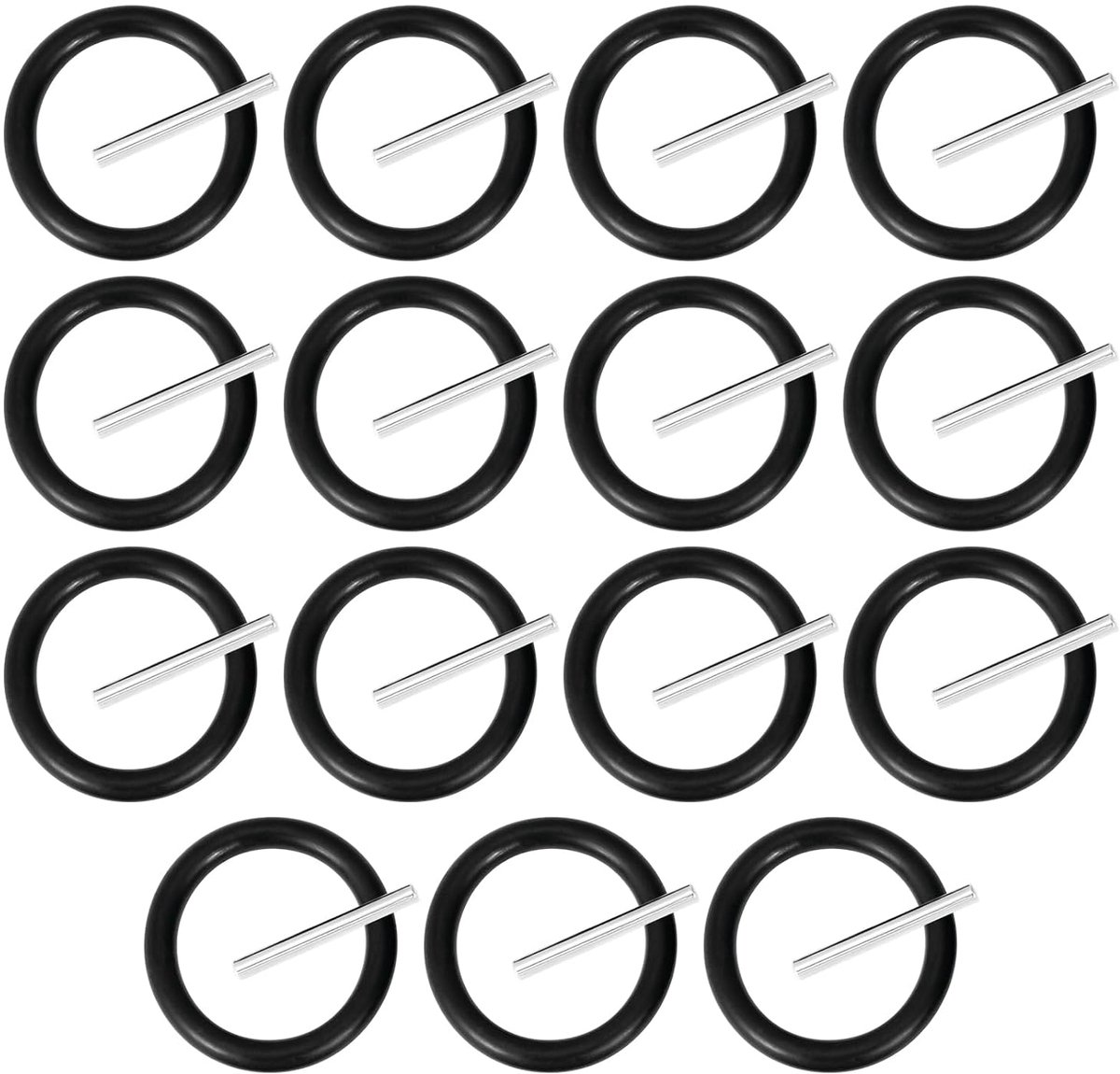 O-ringen en borgstift-vervanging, O-ringen en reservepen, 3,5 mm veerring en 3 x 25 mm krachtborgpen, rubberen O-ringen en stekkerstiften, accessoires voor 1/2 inch slagschroevendraaiers (15
