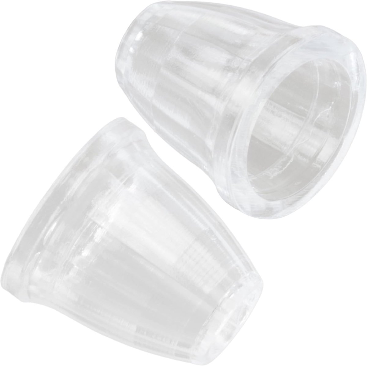 - Set van 24 Conische Kordoneindstukken Ø3.5 mm voor veters - kleur transparant wit - van plastic - rafelen projecten naaien creatieve hobby