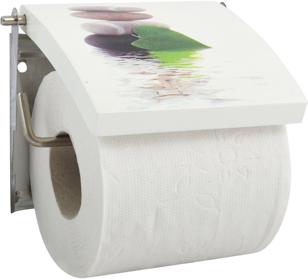 MSV Toiletrolhouder Wit – Wc-rolhouder en Toiletpapierhouder om te Bevestigen – Compacte Wc-papierhouder 13 x 15 x 11,5 cm