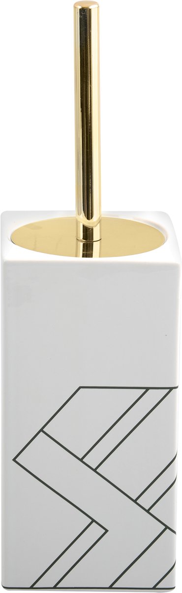 MSV Cagliari Toiletborstel met Houder – Toiletborstelhouder met Soft Touch Afwerking – Stijlvolle Badkameraccessoires met Klassiek Design