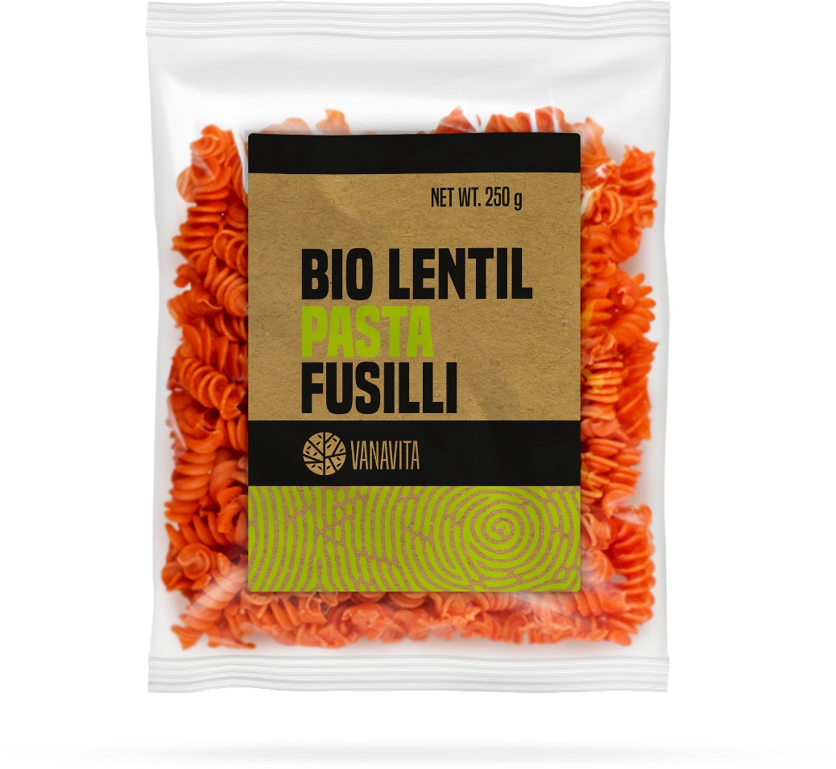 GymBeam BIO Linzen Pasta Fusilli VanaVita 250 g