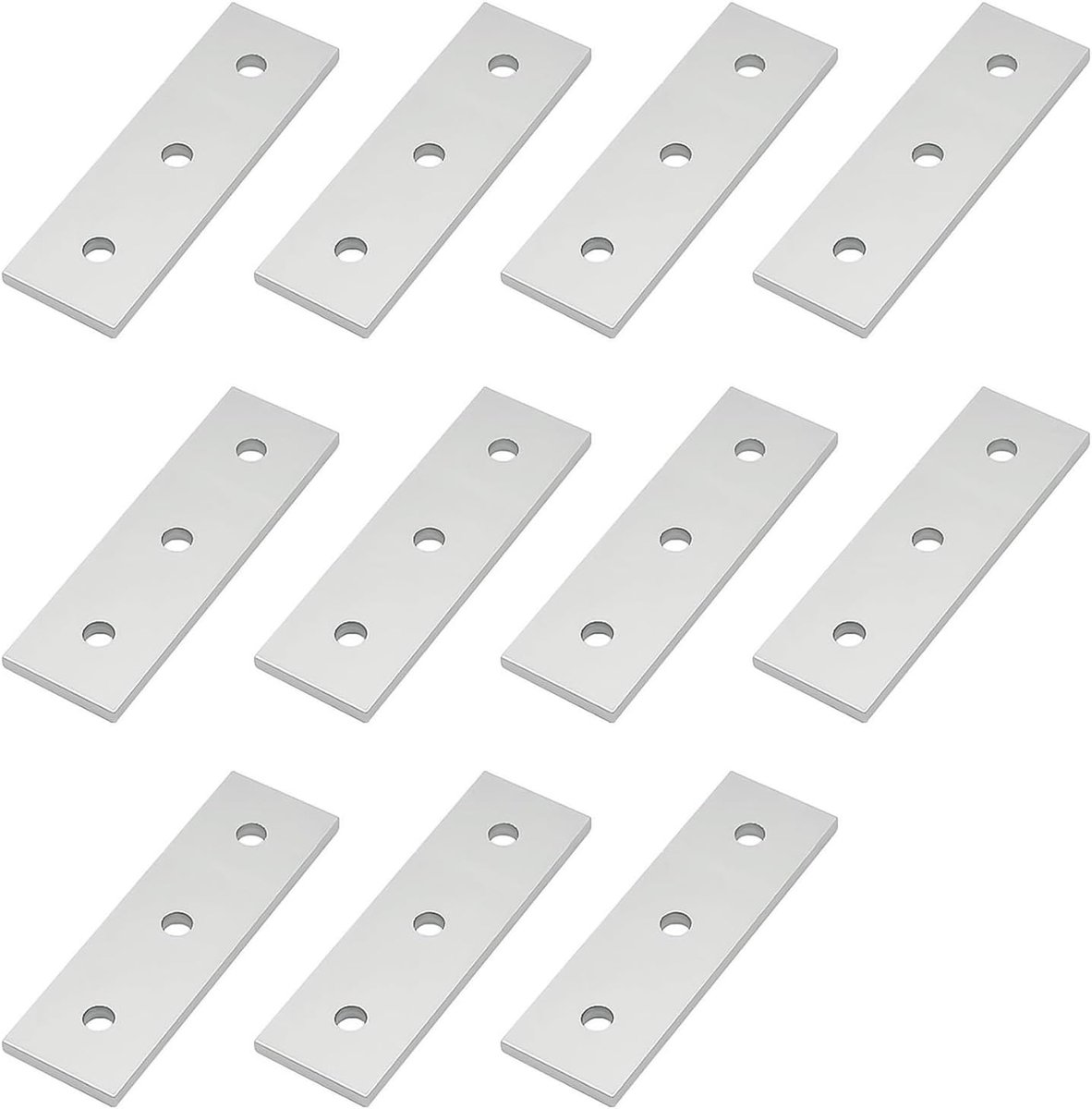 verbindingsplaten, 10-pack Heavy Duty rechte herstelplatenset, veelzijdige platte beugelset, voor houtbewerking, industriële reparaties (3030)