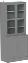 HOMCOM-Boekenkast-MDF-76x40x178,5cm-Grijs