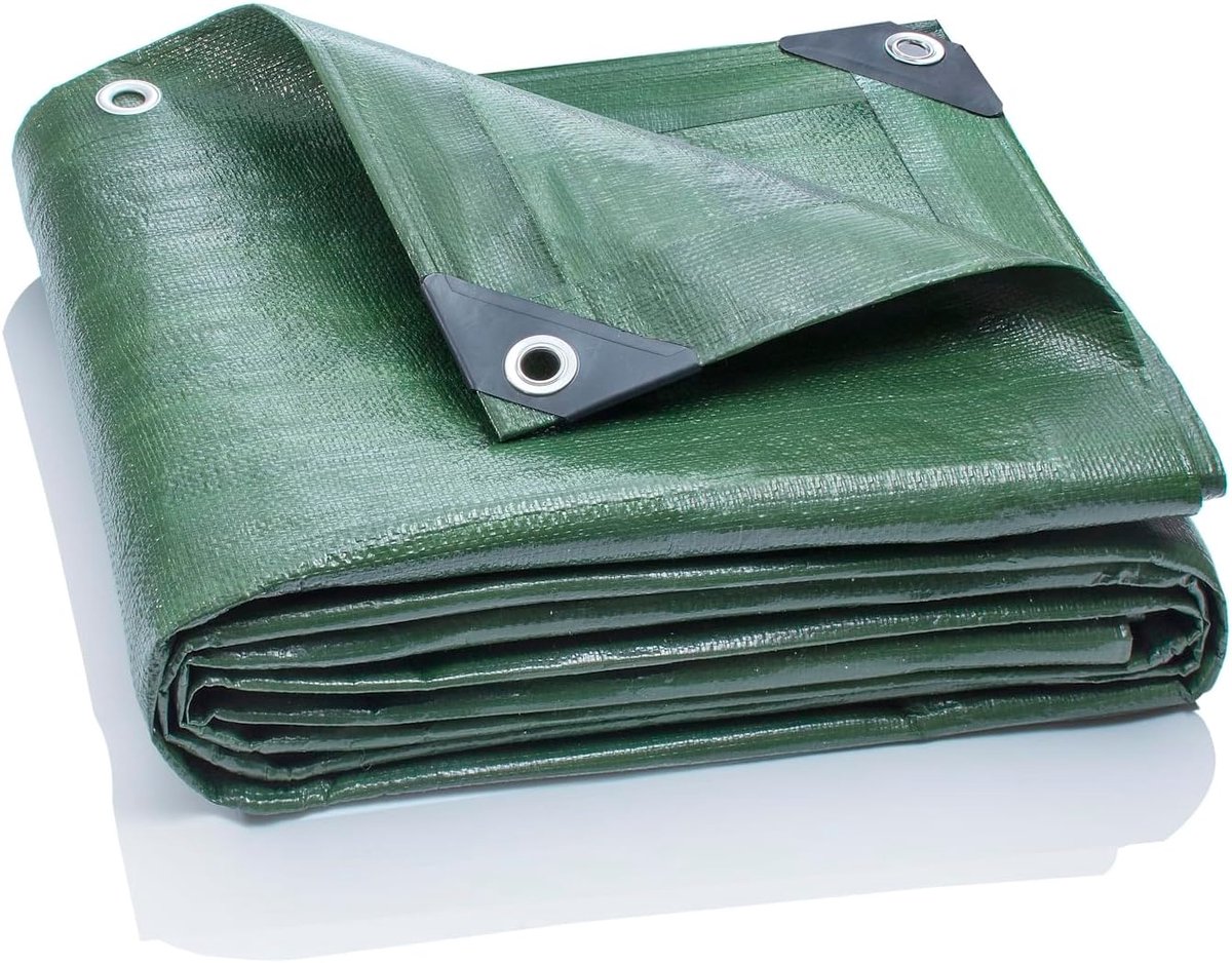 4x5m Afdekzeil PREMIUM 200g/m2 Groen - dekzeil - afdekhoes - zware kwaliteit