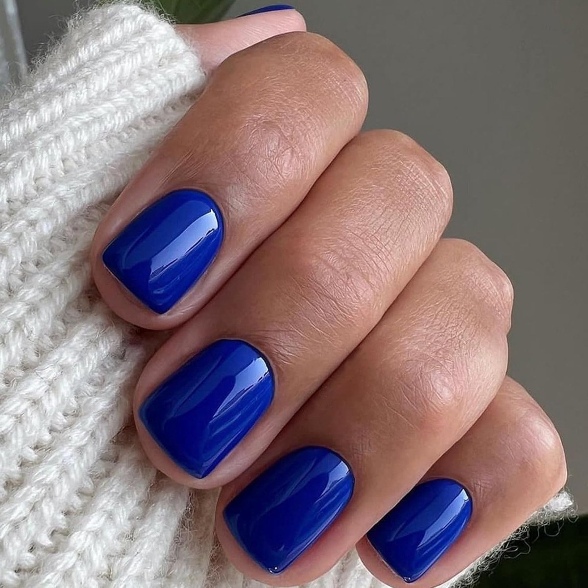 Nagelpunten, kort, vierkant, Frans, koningsblauw, 24 stuks, volledige afdekking, ballerina, effen, glanzend, acrylnagels voor manicure-salon, doe-het-zelf