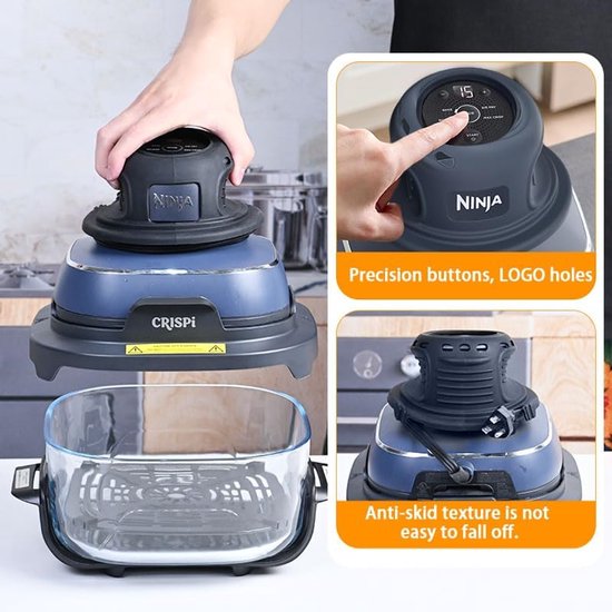 verbrandingsbescherming voor Ninja CRISPi friteuse, siliconen hoes voor Ninja Crispi Air Fryer FN101EUSG, Air Fryer accessoires voor Ninja FN101EU — afbeelding 5