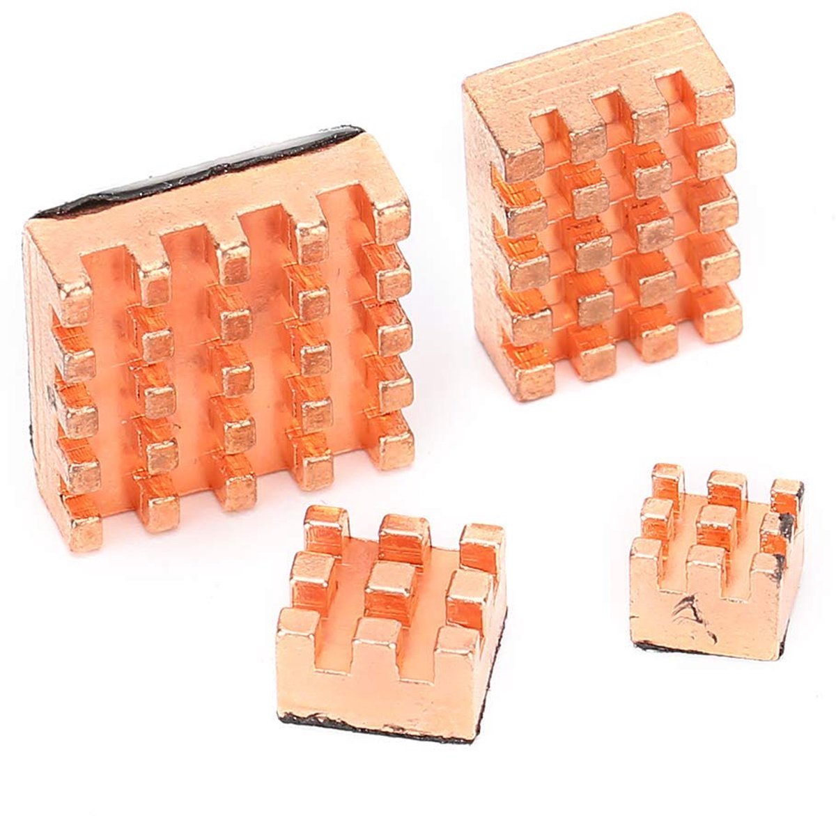 zalati Radiator Koeling 4 Stuks Koperen Koperen Koeler Voor Raspberry Pie 4b 1g 2G 4G VGA RAM