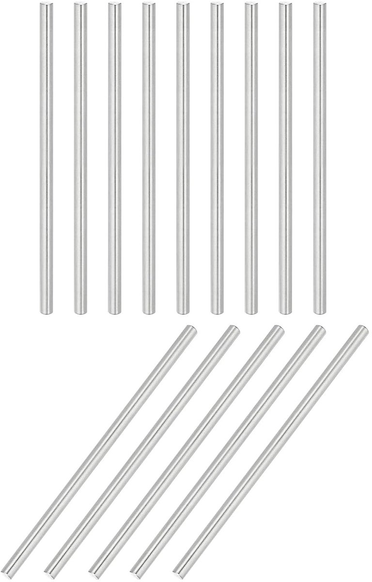 14 stuks 304 roestvrij staal cilinderpen 5mm diameter, 100mm lengte plugstiften metalen schapbouten voor kledingkast commode kast boekenkast industrie huishouden meubels rekken
