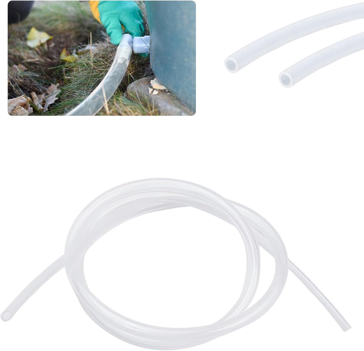 2 meter siliconen slang, 8 mm x 10 mm, transparante slangen, geschikt voor levensmiddelen, binnen 8 mm/buiten 10 mm, flexibele slang, helder water, luchtbuizen voor de overdracht van water, lucht en