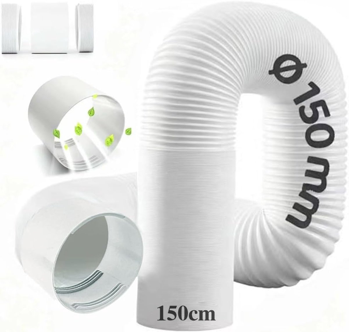 airconditioner uitlaatslang, mobiele slangset diameter 150 mm, universele afvoerslangconnector voor airconditioner, voor airconditioning, luchtontvochtiger, droger