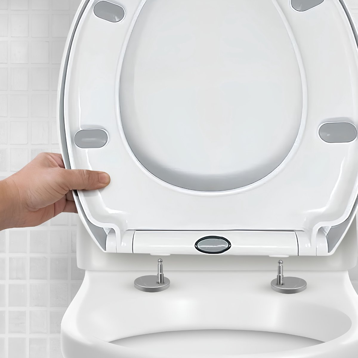 JCP® Wc Bril - Wc Bril Softclose - Toiletbril Met Deksel - Wit - 41cm x 37cm x 4cm
