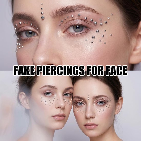 660 stuks lippiercings, nep-neusstekers, zelfklevende wenkbrauwstekers, neuspiercings, lippiercings en gezichtssieraden, inclusief pincet voor doe-het-zelf piercingsieraden voor dames en heren — afbeelding 3