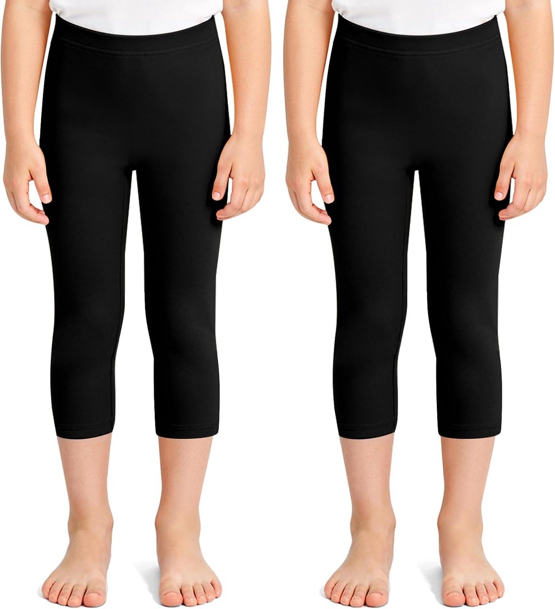 Leggings voor meisjes, 3/4 capribroek, sneldrogend, ademend, sport, dansen, turnen, stretch, maten 98-152