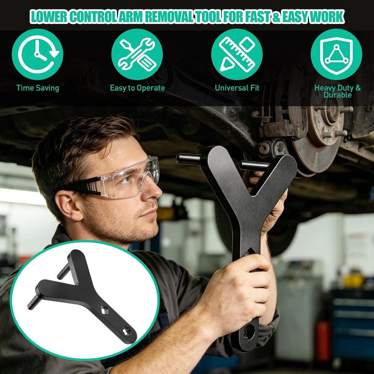 draagarmtrekker, set, Y-vormige trekker, combisleutel, reparatieset voor motorvoertuigen